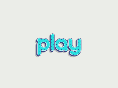 Play colors design follow letter lettering play style