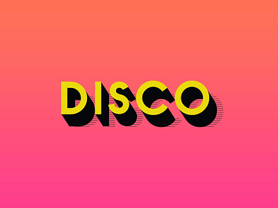 Disco!! 3d colors design letter lettering style typography