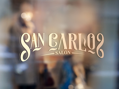 Logo San Carlos follow gold letter lettering logo logotipo style