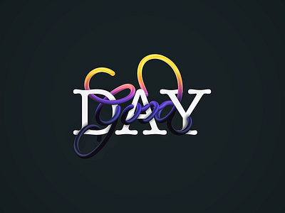 Good day colors day design letter lettering style