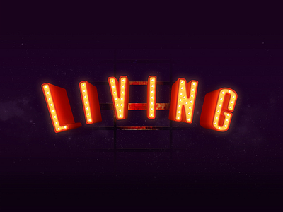 Living but not existing light living neón sing