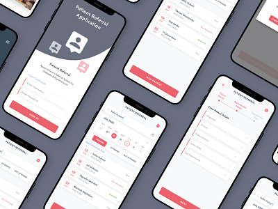 Patient Referral App concept app design health mobile ui