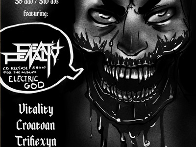 Face Melting Friday gig poster metal music poster skull