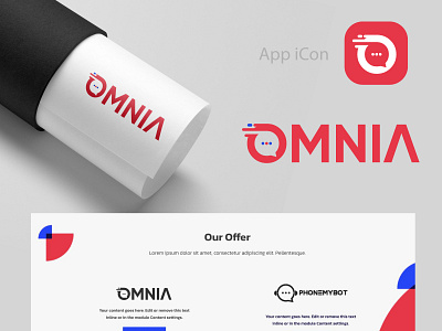 Logo Design For OMNIA beauty branding design fitness health icon illustrator logo logo design logos typogaphy vector