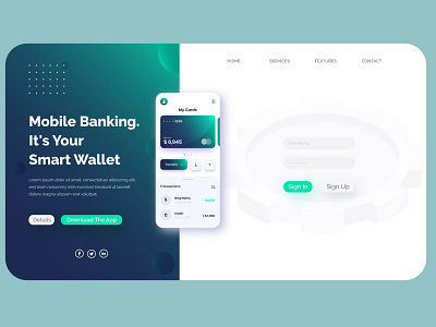 Mobile Banking Landing Page Design