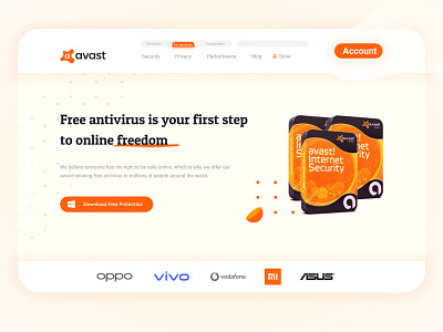 Avast Landing Page Redesign business landing page business website cool colors cool landing page corporate landing page design landing page landing page design landingpage ui webdesign website