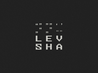 LEVSHA branding logo pixel quote typography