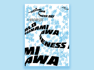 Everyholiday - 05.11 | World Tsunami Awareness Day design illustration illustration poster typography