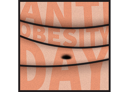 Everyholiday - 26.11 | Anti-Obesity Day design illustration november obesity poster typography