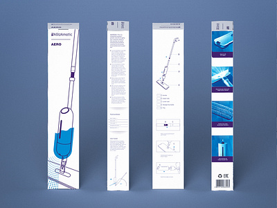 AQUAmatic Aero mop packaging packaging design packagingdesign smart