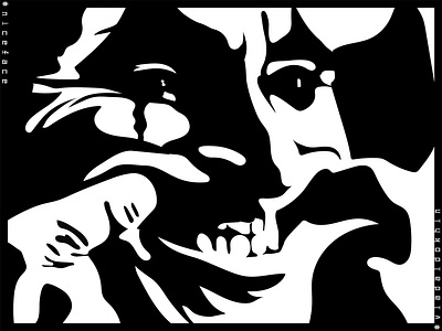 #niceface | Joker black white clown face illustration joker mask murder niceface psycho scared shadow