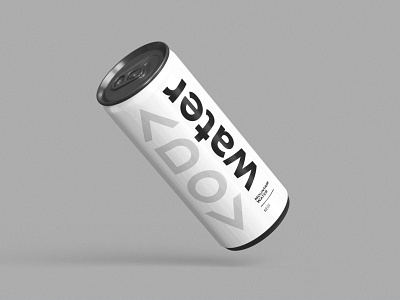 ADOV water concept bottle bw can label logo mineral water packaging typography design water вода