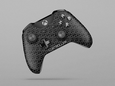 Xbox One Controller with LEVSHA pattern branding controller experimental font game localization pattern typogaphy xboxone