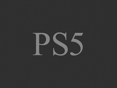PS5 logo play station ps5 times new roman typography