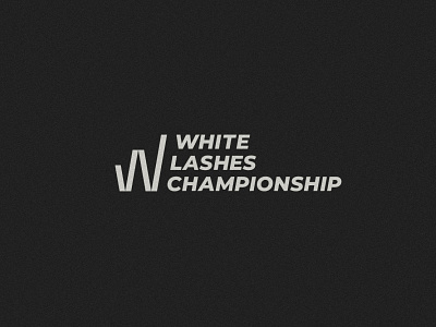 White Lashes Championship branding lashes logo makeup w