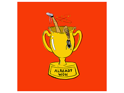 Already Won Kehlani - Album Art adobe album art already won illustration illustrator kehlani photoshop pop rb tattoos trophy vans