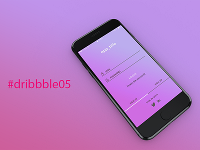 login form dribbble form login