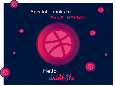 Hello Dribbble dribbble hello thank you