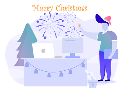 Merry Christmas ! 🎅 character christmas illustration merrychristmas vector art vector artwork