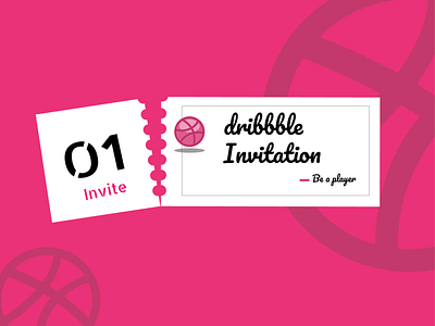 Dribbble Invite be a player black black white debut design dribbble illustration invite pink player vector