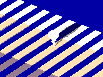 Crosswalk 🚸 blue blue and white cross design dribbble illustration man rajithadisanayaka road vector vectorart zebra zebracrossing