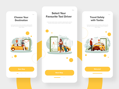 Taxi Mobile App Concept UI