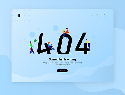404 Page - Daily UI Challenge 404page blue dailyui dailyui008 dailyuichallenge dailyuichallenge008 design desktop design error 404 figma graphicdesign graphism illustration illustrator typogaphy vector