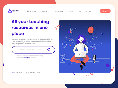 Daily UI :: 003 - Landing page for teaching resources