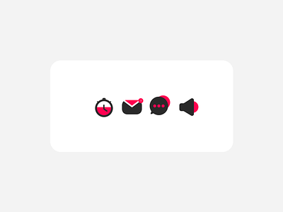 Daily UI :: 005 - Dark Icons app apps coral dailyui dark design grey icon icon design icons iconset pink tech top ui ui design uiux userinterface web