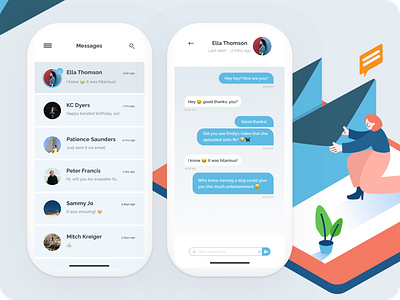 Light Messaging App - Daily UI :: 013