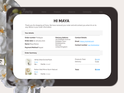 Daily UI 017 - Email Receipt (Light)