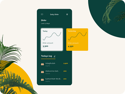 Daily UI - Analytics Chart for Muslim Dhikr App Concept