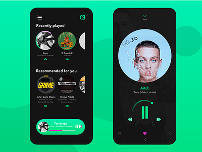 Spotify music player UI redesign illustration music musicplayer sketch spotify ui uidesign userinterface userinterfaces