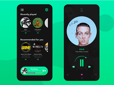 Spotify music player UI redesign