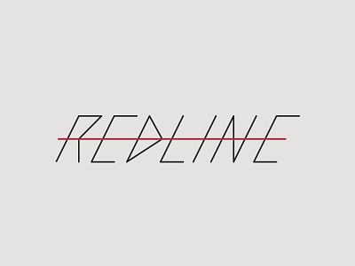 Redline font illustrator line logo redline typo typography