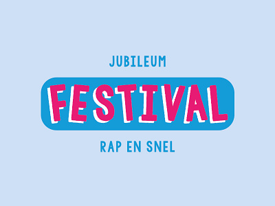 Jubileum Festival Rap en Snel color colorful festival logo logodesign