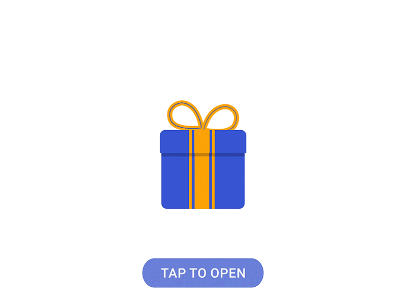 Gift Box Microinterection animation app design flat microinteraction ui ux web