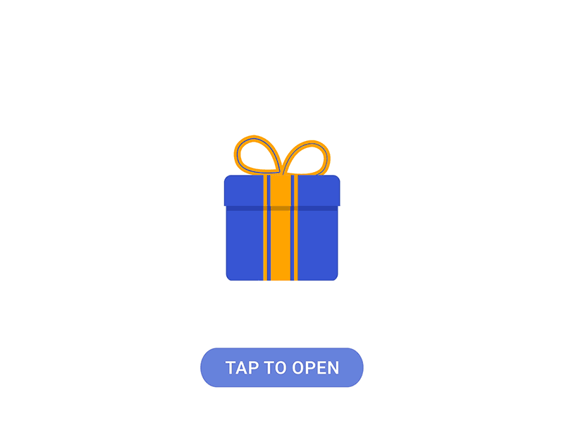 Gift Box Microinterection aimation animated gif animation design element flat graphic design illustration microinteraction minimal time typography ui uiux ux vector web website