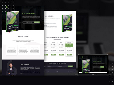 Responsive landing page for book promotion