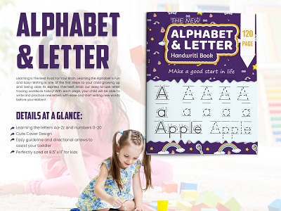 KIDS ALPHABET TRACING BOOK FOR KDP PAPERBACK | AMAZON KINDLE DIR activity book design amazon ebook design book design branding brochuredesign coloring book design ebook design free flyer template freelance graphic designer kdp kids book cover design kindle paperback logo design social media design