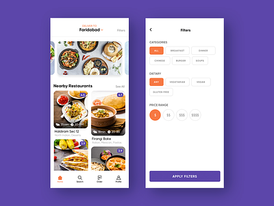 Food Delivery App app best best design best designers dinne interaction design ui userexperiencedesign userinterfacedesign ux