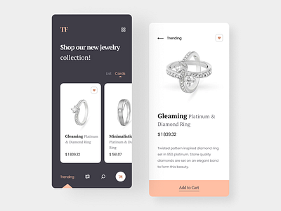 Jewellery App Design