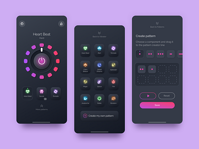 Massager app clean color graphic design ios massage mobile app ui ux