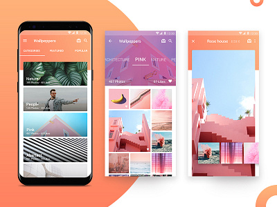 Wallpeppers app android app gradient interface mobile ui ux