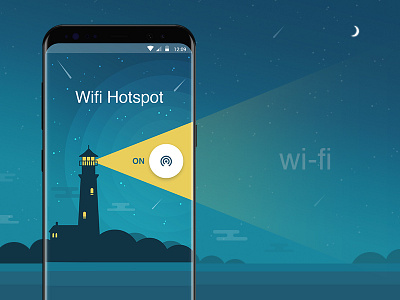 Wifi Hotspot android app gradient interface mobile ui ux