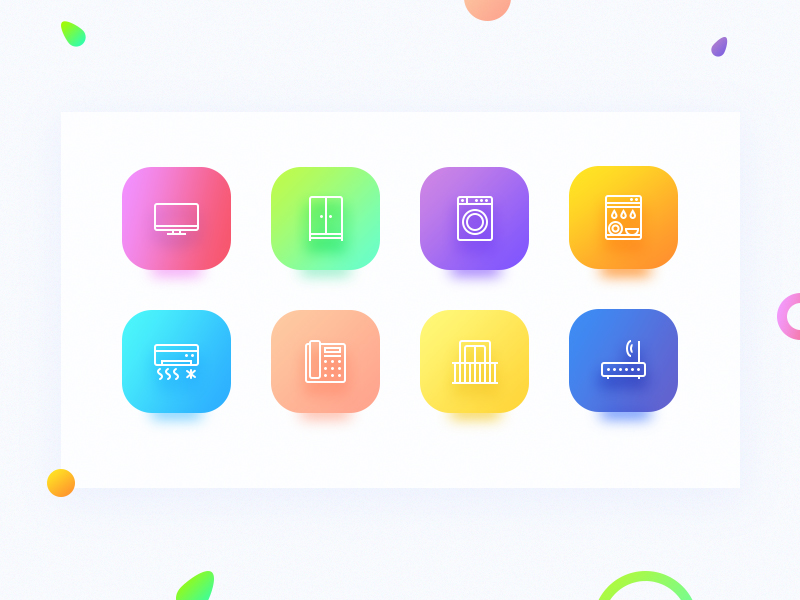 Gradient icons by Anna Rosolko on Dribbble