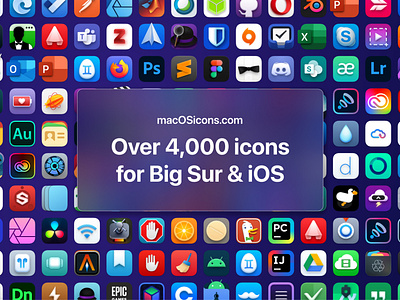 Over 4000+ free macOS & iOS icons