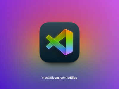 VS Code Pride edition - macOSicons.com branding code design figma design figmadesign icon illustration lgbt logo mac ms pride ui vs code web