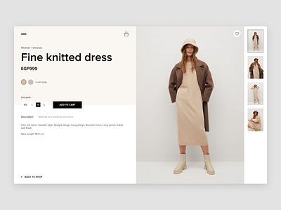 fashion store product page