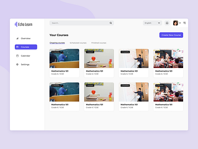 Teacher Dashboard-Courses